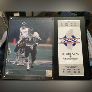 Super Bowl XX 1986 Plaque